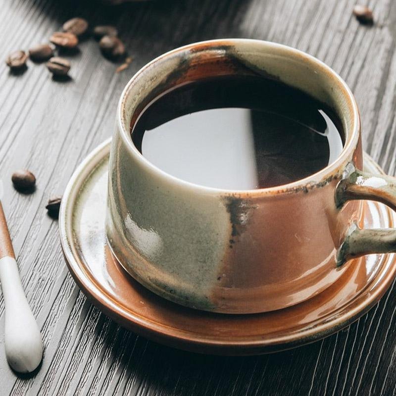 Teacup – Rustic Stoneware – Diameter: 3 inches – Unique Swivel Handle Design for Stylish Tea Enjoyment 6