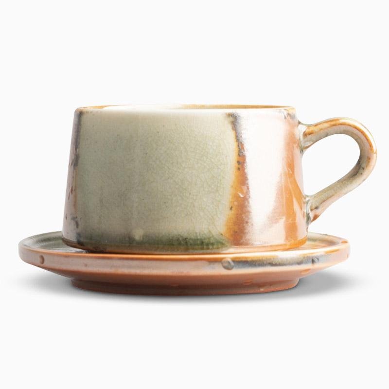 Teacup – Rustic Stoneware – Diameter: 3 inches – Unique Swivel Handle Design for Stylish Tea Enjoyment 7