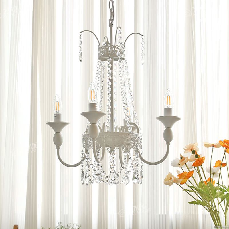 Vintage White Chandelier Light | Elegant Home Decor | Iron & Glass | 4-8 Lights | Brick by Brick London 0