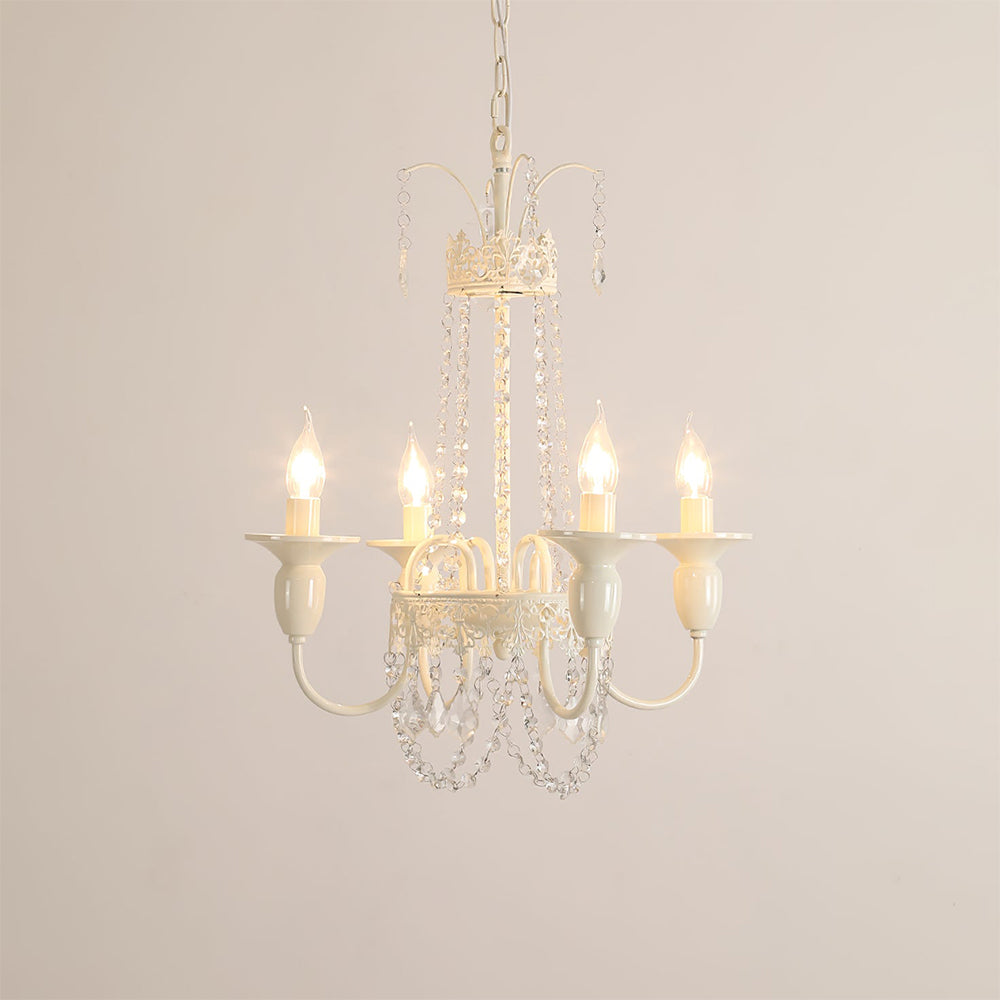 Vintage White Chandelier Light | Elegant Home Decor | Iron & Glass | 4-8 Lights | Brick by Brick London 2