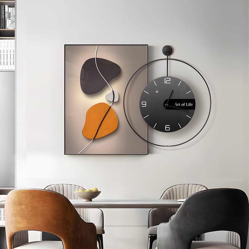 Wall Clock – Geometric Canvas – Size: 19.7 × 27.6 inches – Modern Design for Home or Office Decor 2