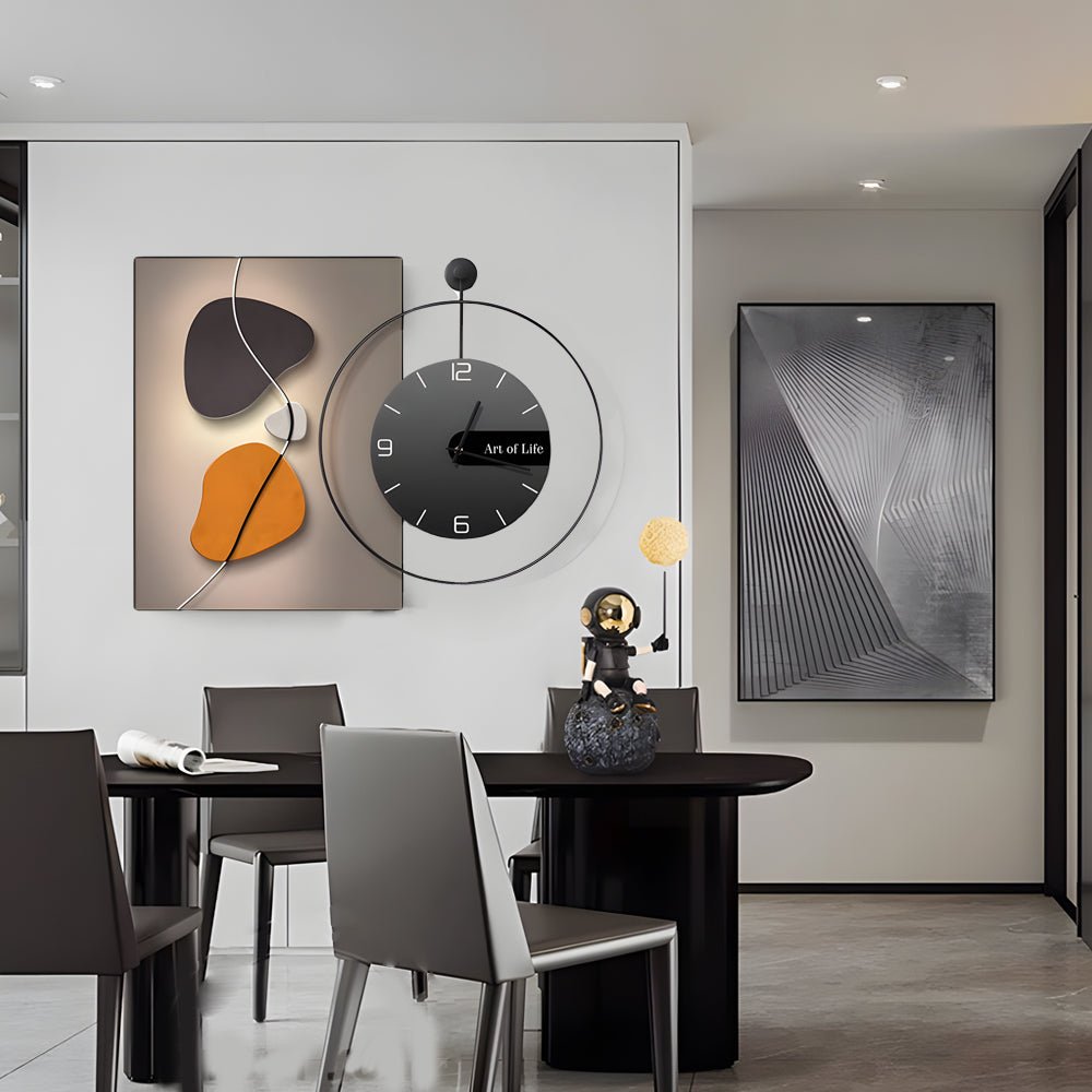 Wall Clock – Geometric Canvas – Size: 19.7 × 27.6 inches – Modern Design for Home or Office Decor 3