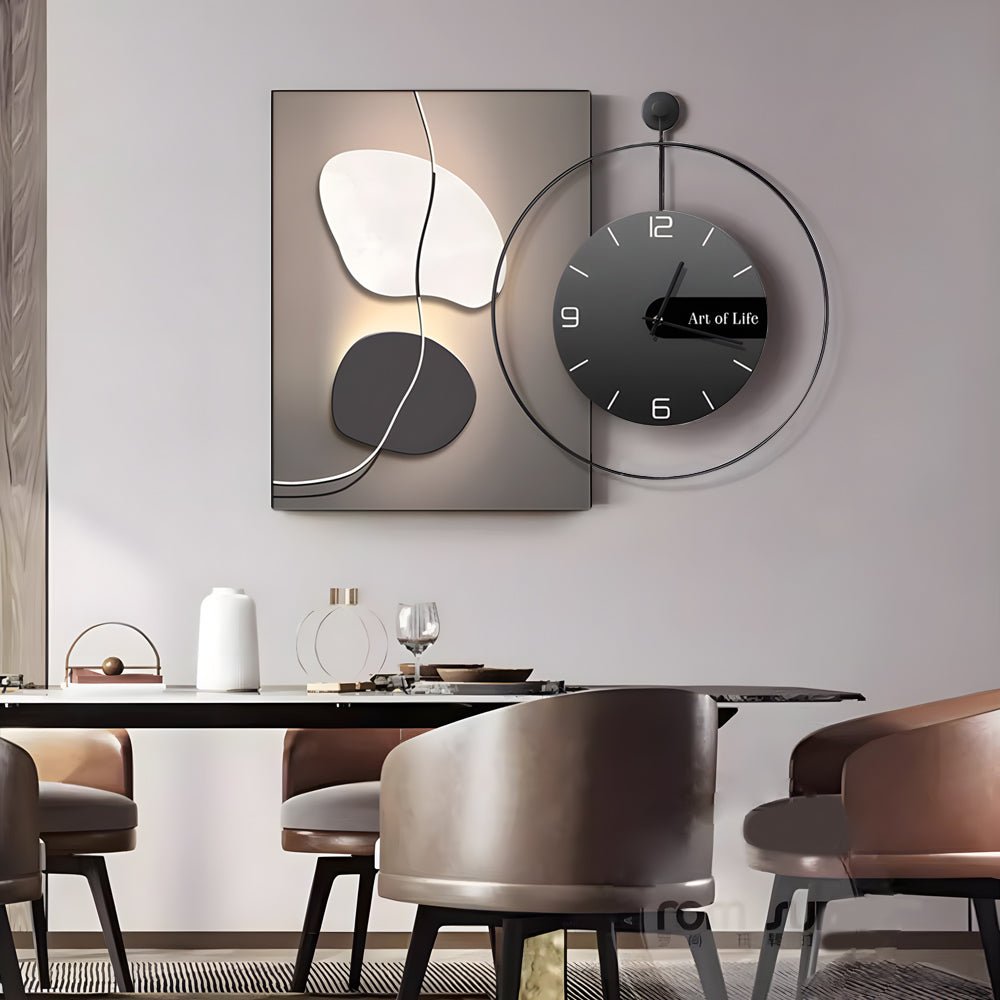 Wall Clock – Geometric Canvas – Size: 19.7 × 27.6 inches – Modern Design for Home or Office Decor 5