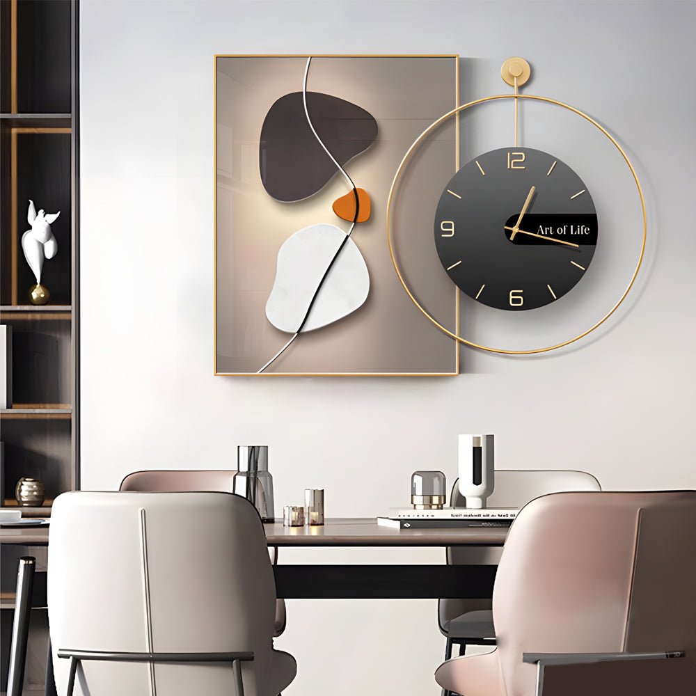 Wall Clock – Geometric Canvas – Size: 19.7 × 27.6 inches – Modern Design for Home or Office Decor 6
