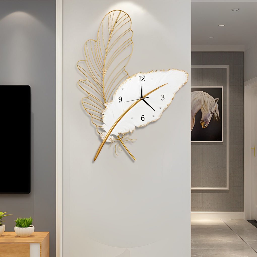 Wall Clock – Metal and Resin – Size Options: 19.7 x 25.2 inches or 21.7 x 30.7 inches – Silent Design with LED Ambient Light 1