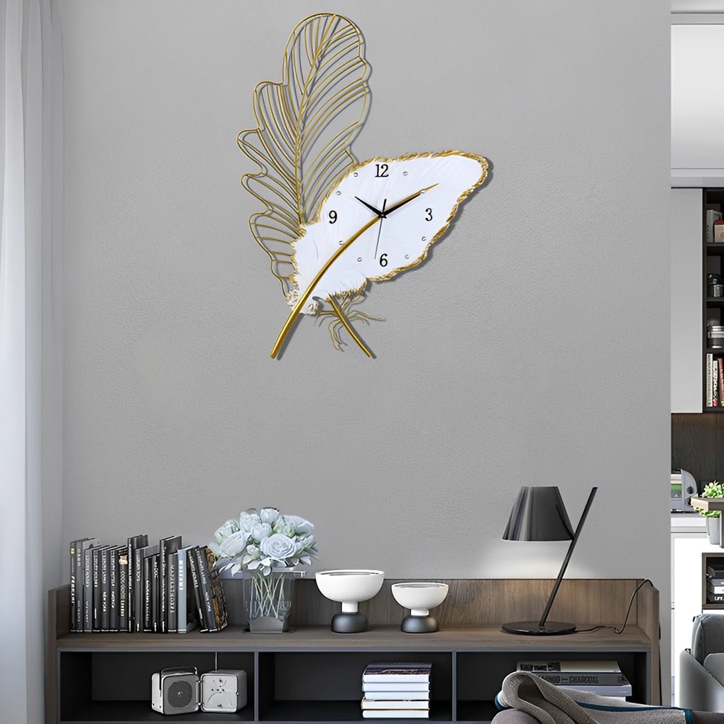 Wall Clock – Metal and Resin – Size Options: 19.7 x 25.2 inches or 21.7 x 30.7 inches – Silent Design with LED Ambient Light 2