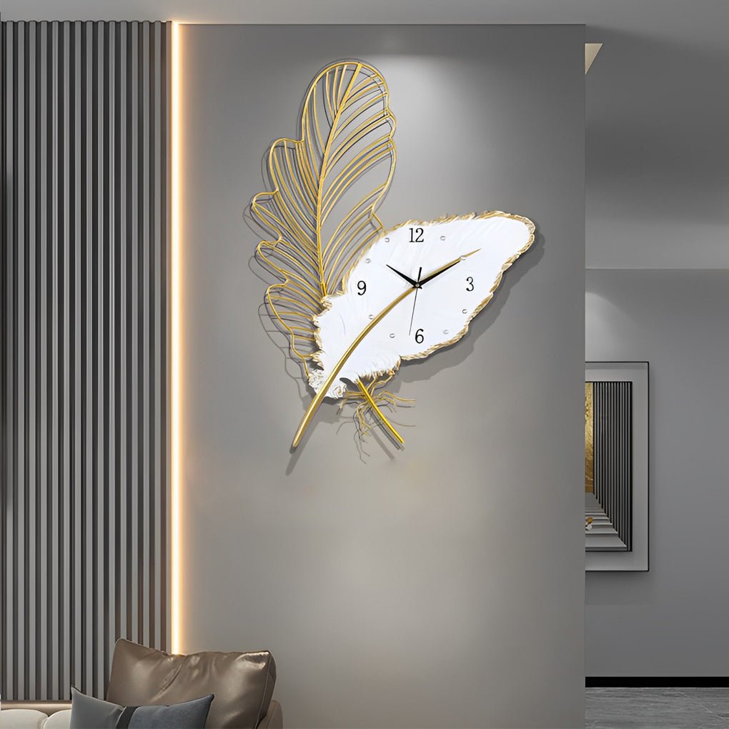 Wall Clock – Metal and Resin – Size Options: 19.7 x 25.2 inches or 21.7 x 30.7 inches – Silent Design with LED Ambient Light 3