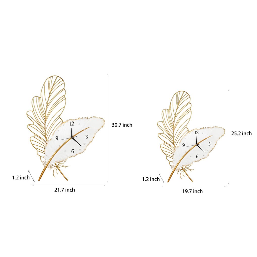 Wall Clock – Metal and Resin – Size Options: 19.7 x 25.2 inches or 21.7 x 30.7 inches – Silent Design with LED Ambient Light 4