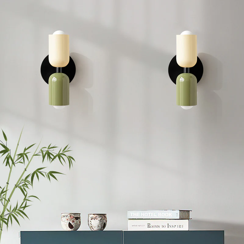 Wall Light – Vintage Glass – Height: 9.1 inches – Double Head Fixture for Utility Room 5
