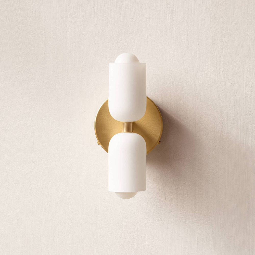 Wall Sconce – Creamy Metal and Acrylic – Height: 9.1 inches – Elegant Double Heads for Versatile Lighting 5
