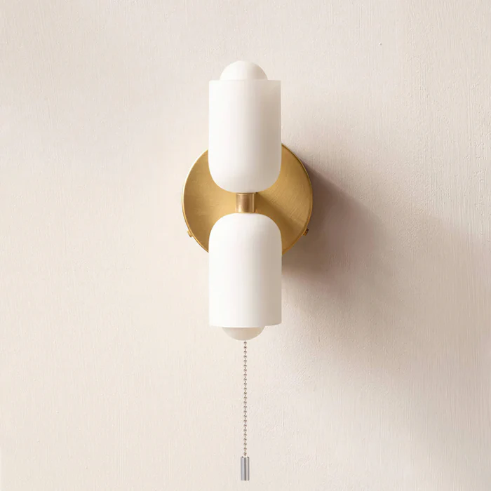 Wall Sconce – Creamy Metal and Acrylic – Height: 9.1 inches – Elegant Double Heads for Versatile Lighting 7