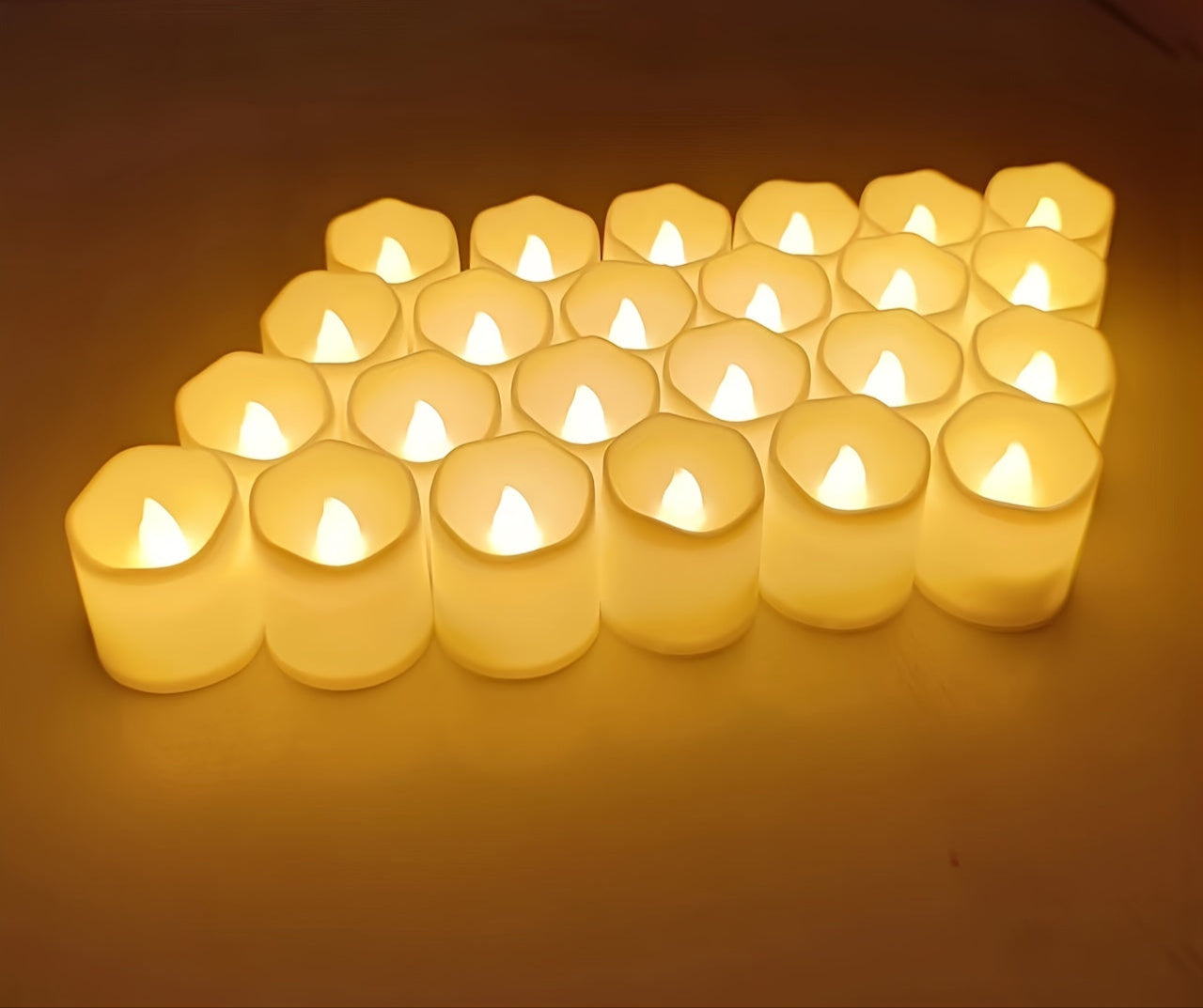 LED Tea Lights | Flameless Flickering Candles | Battery Powered | Brick by Brick