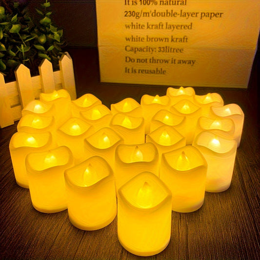 LED Tea Lights | Flameless Flickering Candles | Battery Powered | Brick by Brick