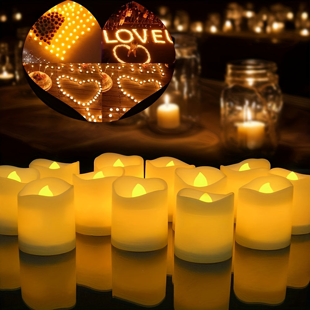 LED Tea Lights | Flameless Flickering Candles | Battery Powered | Brick by Brick
