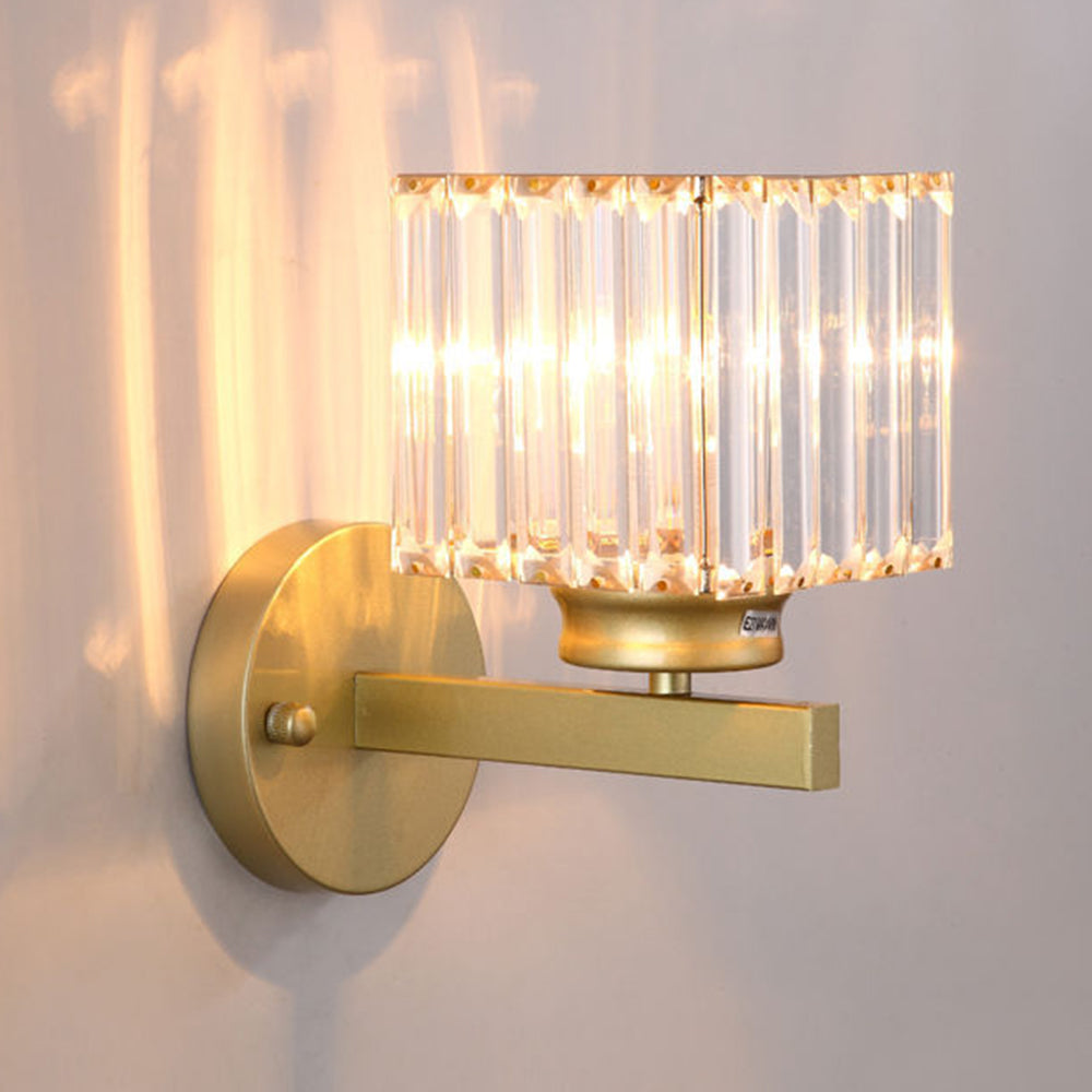 Elegant Crystal Wall Light | Modern Wall Sconce | Ambient Lighting | Iron & Crystal | 9.45 Height | Brick by Brick London 9