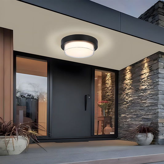 IP68 Outdoor Ceiling Light Fixture Black | Weather-Resistant Aluminum | 20W/30W LED | Brick by Brick London 0