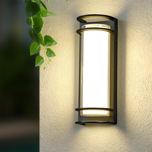 Modern Acrylic Round Outdoor Wall Light | IP68 Waterproof | 30W Brightness for Gardens & Patios | Brick by Brick London 0