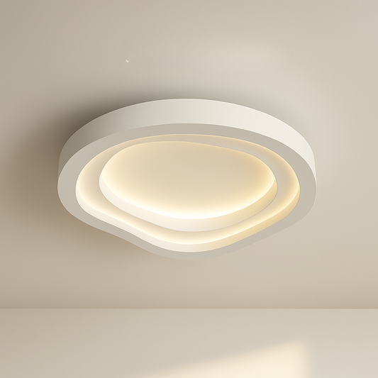 Modern Art Deco Chandelier | White LED Ceiling Light | Adjustable Brightness | Durable Iron Design | Brick by Brick London 0