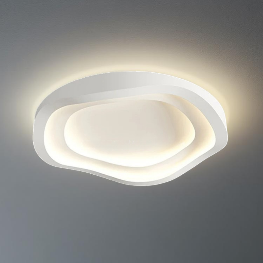 Modern Art Deco Chandelier | White LED Ceiling Light | Adjustable Brightness | Durable Iron Design | Brick by Brick London 8