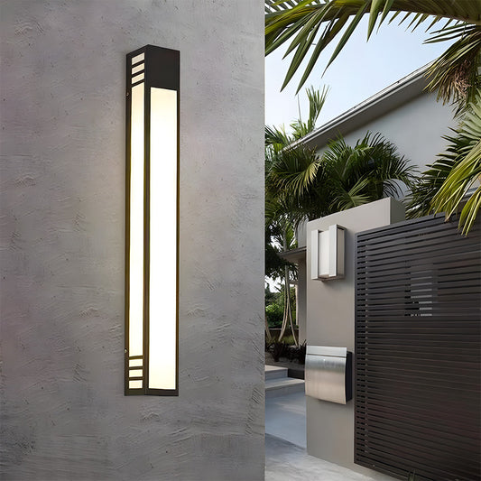 Modern Black Outdoor Wall Light | LED Exterior Wall Lights | IP55 Waterproof | Stainless Steel & Acrylic | Brick by Brick London 0