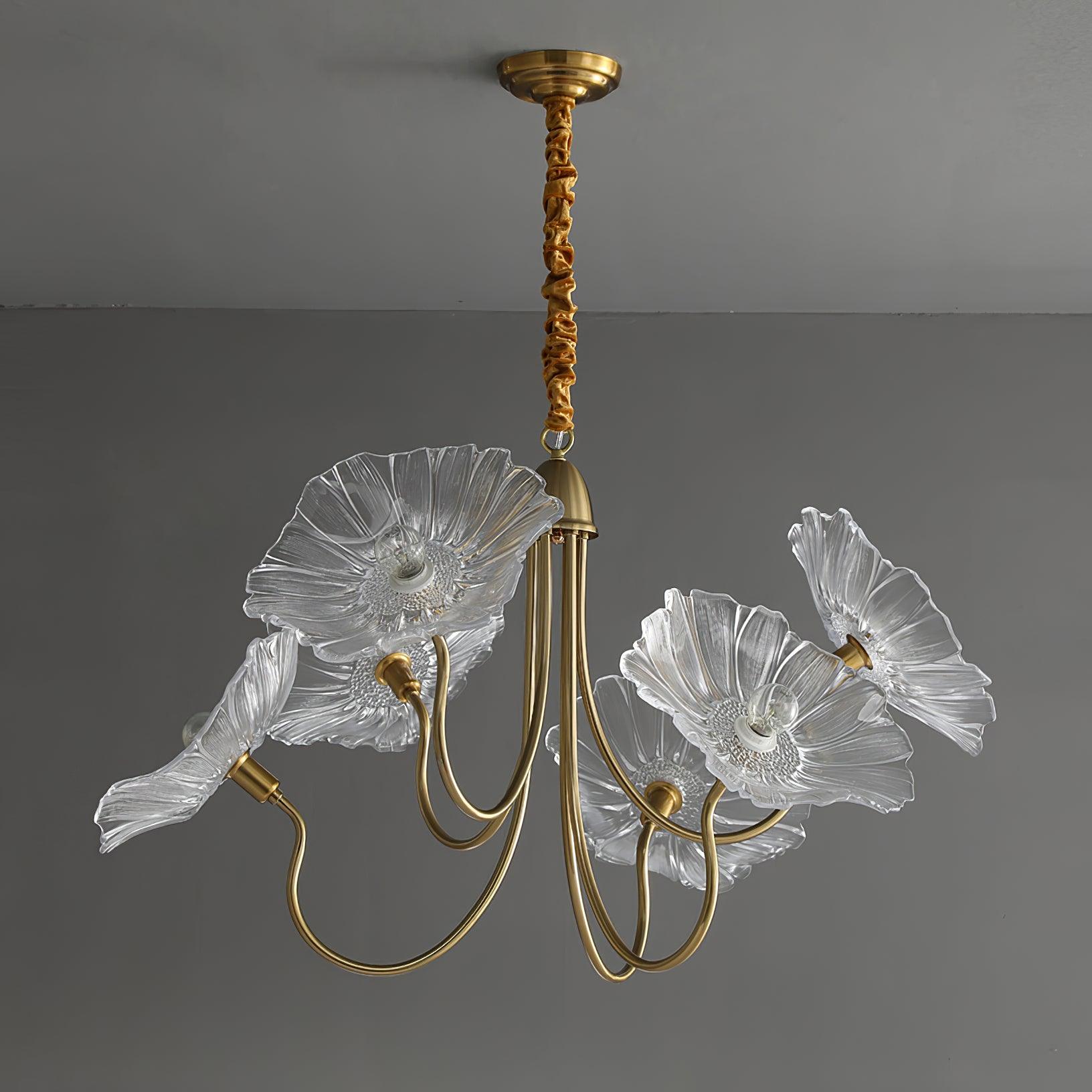 Modern Lotus Leaf Chandelier Light | Elegant Glass Lighting for Living Room | 21.65 | Brick by Brick London 1