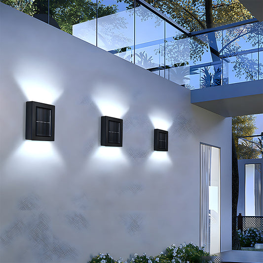 Modern Solar Outdoor Wall Sconce | Black Up Down Lights | IP55 Weatherproof | 11cm Plastic | Brick by Brick London 8