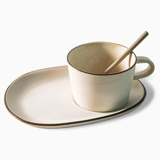 Mug Set – Stoneware – Cup Diameter: 5 inches – Ideal for Coffee and Snacks 0