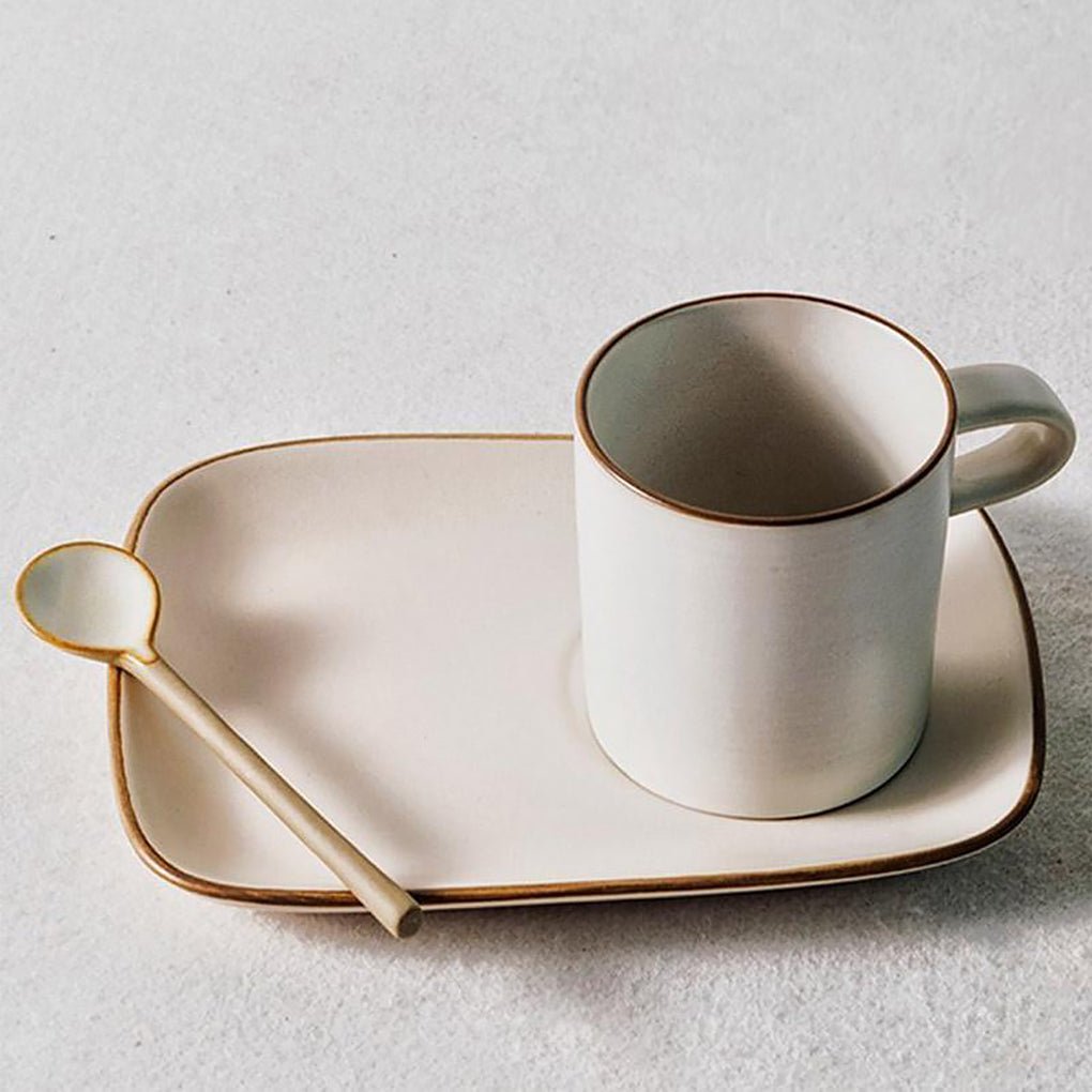 Mug Set – Stoneware – Cup Diameter: 5 inches – Ideal for Coffee and Snacks 4