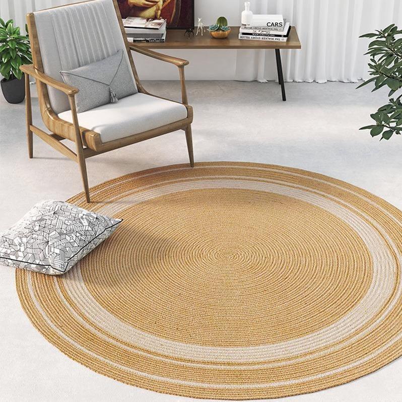 Natural Jute Rug — 100 & 120 cm — Round, Oval, or Rectangular — Durable Burlywood Style