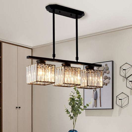 Nordic Multi-Head Chandelier | Modern Glass Island Lamp | Adjustable Height | 3-4 Lights | Brick by Brick London 0