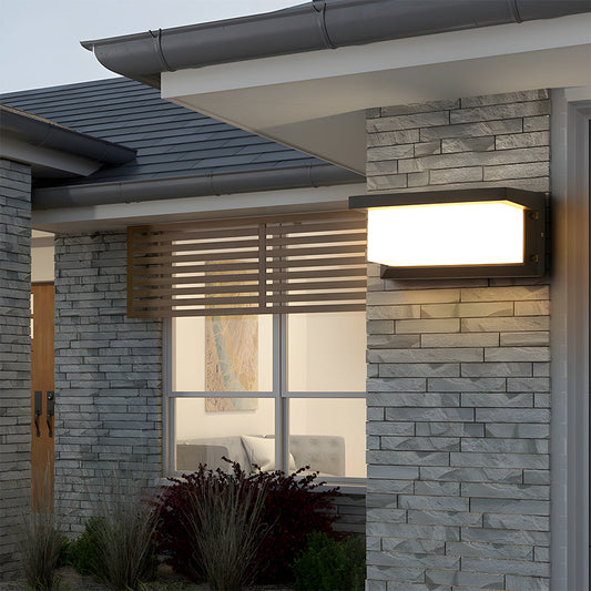 Simple Outdoor Wall Light | Waterproof LED | Sensor-Activated | Modern Aluminum Design | 18W/30W | Brick by Brick London 0
