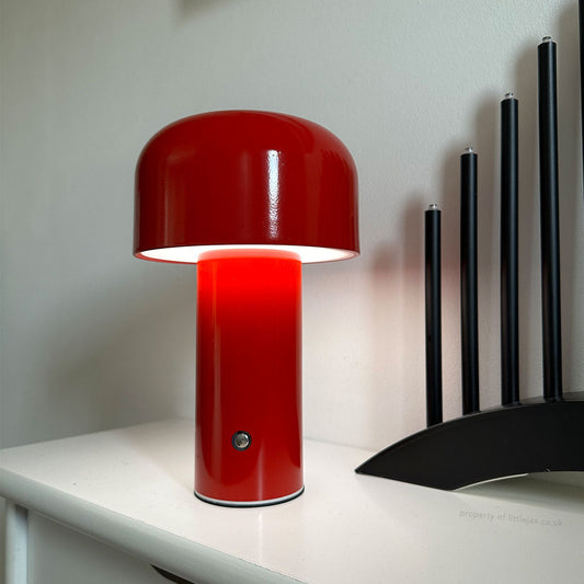 Table Lamp – Modern Mushroom Design – Height 8.5 Inches – Cordless with 3 Brightness Settings 3