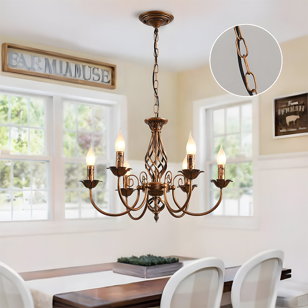 Vintage Bronze Pendant Light | Elegant Kitchen Pendant Lighting | 70CM Iron Ceiling Fixture | Brick by Brick London 6