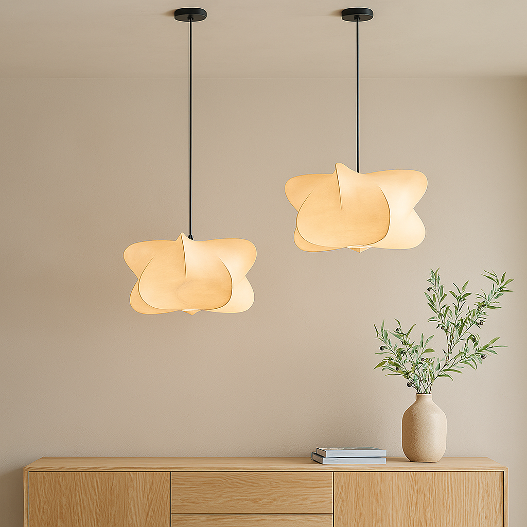 Wabi Sabi Silk Pendant Light | Japanese-Inspired Kitchen Pendant Lighting | 3 Sizes | Elegant Home Decor | Brick by Brick London 8