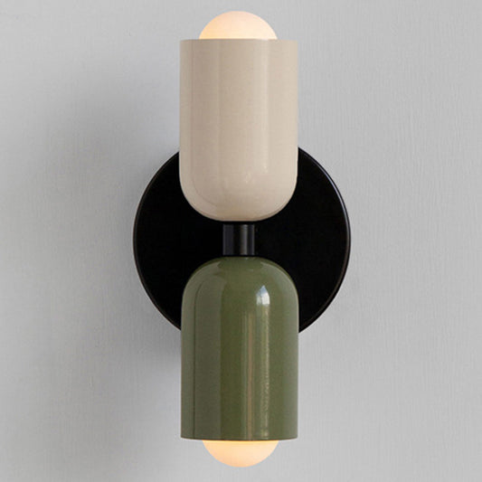Wall Light – Vintage Glass – Height: 9.1 inches – Double Head Fixture for Utility Room 0
