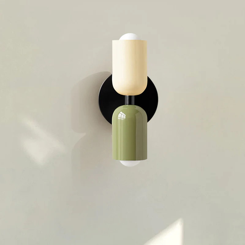 Wall Light – Vintage Glass – Height: 9.1 inches – Double Head Fixture for Utility Room 4