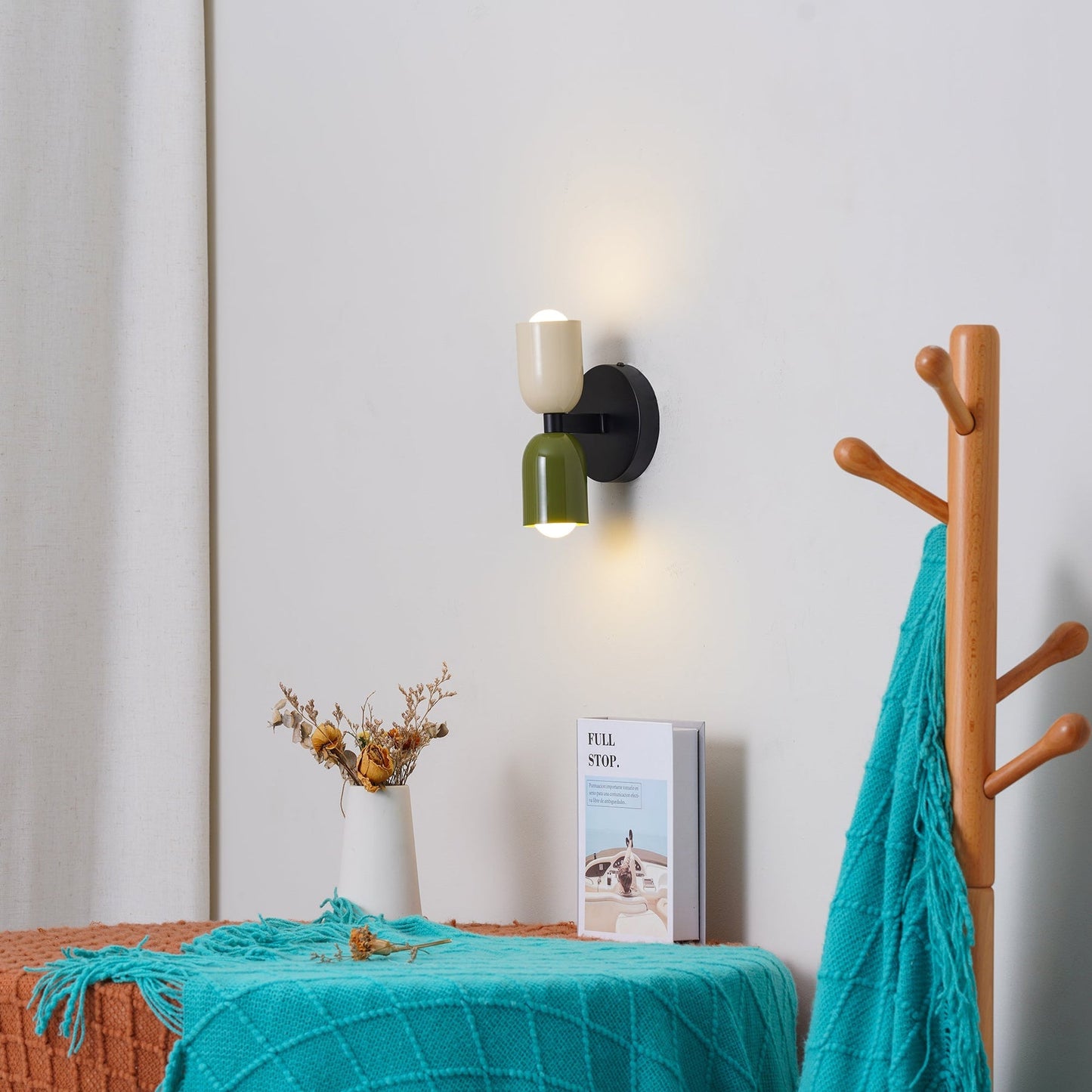 Wall Light – Vintage Glass – Height: 9.1 inches – Double Head Fixture for Utility Room 7