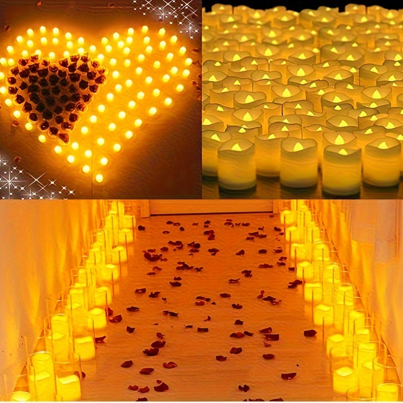 LED Tea Lights | Flameless Flickering Candles | Battery Powered | Brick by Brick